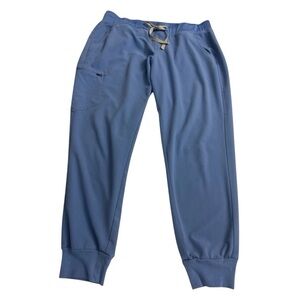 Figs High Waisted Zamora Jogger Scrub Pants XL Blue Style  PO 1667 (See Notes)